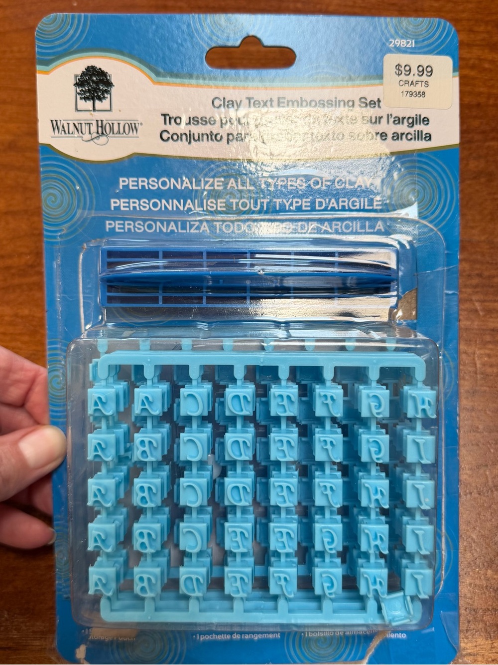 Blue Clay Text Embossing Set